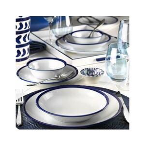 24 részes porcelán étkészlet, fehér/kék 710KTP2758 kép