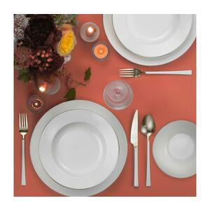 18 darabos étkészlet fehér/ezüst/porcelán 719KTP9791 kép
