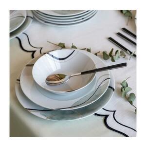 24 részes porcelán étkészlet, szürke/zöld 719KTP9882 kép