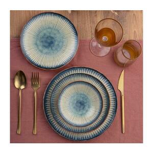 24 részes étkészlet kék/porcelán 387GRP1368 kép