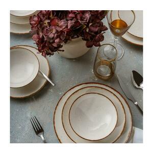 24 darabos bézs/barna porcelán étkészlet 387GRP1381 kép