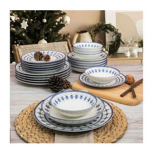 24 darabos fehér/kék porcelán étkészlet 387GRP1167 kép