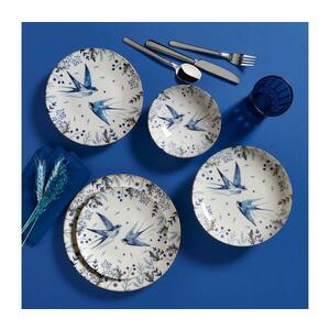 24 darabos porcelán étkészlet, fehér/kék 387GRP1378 kép