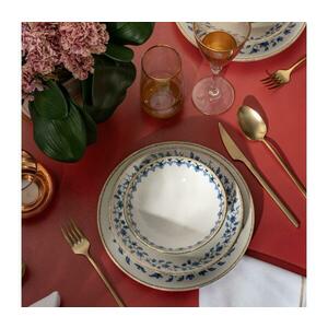 18 részes étkészlet fehér/kék/porcelán 719KTP9897 kép