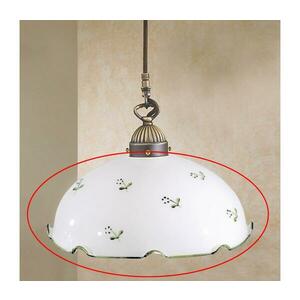 Kolarz NONNA univerzális csereüveg E27, átmérő 20 cm, fehér/zöld 731.G21 kép