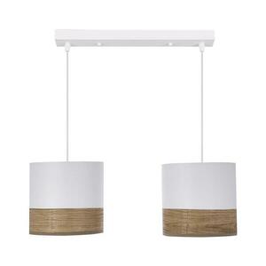 Csillár zsinóron BIANCO 2xE27/40W/230V fehér/barna 32 kép