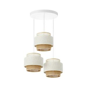 Kábelre függeszthető BOHO csillár 3xE27/60W/230V fehér/juta H0181 kép