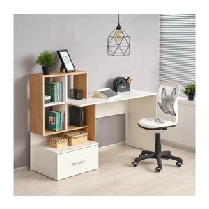 Halmar GORA íróasztal tölgy/fehér V kép