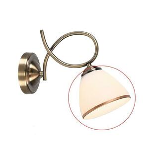 Brilagi - Csereüveg a FRED E27 fali lámpához és csillárhoz, átmérő 13, 5 cm, krém/bronz 63500 kép