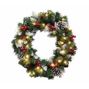 LED karácsonyi koszorú 35xLED/3xAA 8 funkciós átm. 45 cm IP44 meleg fehér 5005610 kép