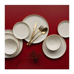 16 darabos étkészlet bézs/arany/porcelán 387GRP1383 kép