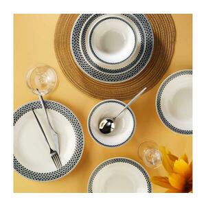 12 darabos porcelán étkészlet, fehér/fekete 868ARY1137 kép