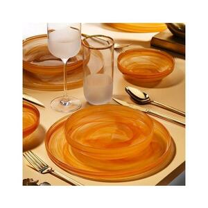18 részes étkészlet narancssárga/üveg 711BRN1104 kép