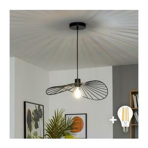 Brilagi - LED függeszték drótkábelen CERIA WIRE 1xE27/40W/230V 40x56 cm fekete BG3987+EG300148 kép