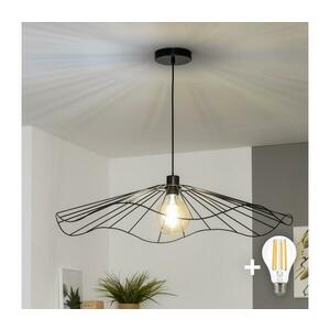 Brilagi - CERIA WIRE LED csillár, drótkábeles függesztéssel, 1xE27/40W/230V, átmérő 80 cm, fekete BG3987+EG300157 kép