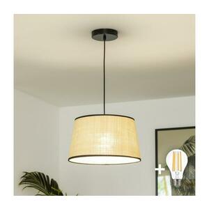Brilagi - LED függeszték zsinóron CERIA 1xE27/40W/230V átm. 35 cm bézs BG3987+EG781083 kép