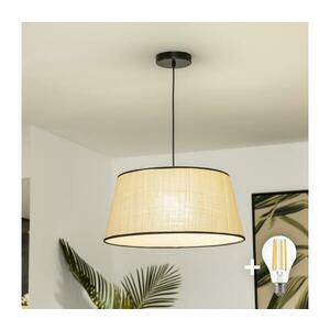 Brilagi - LED csillár kábelen CERIA 1xE27/40W/230V Ø 50 cm bézs BG3987+EG781084 kép