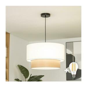 Brilagi - LED csillár kábelen CERIA 1xE27/40W/230V Ø 50 cm fehér/bézs BG3987+EG781089 kép