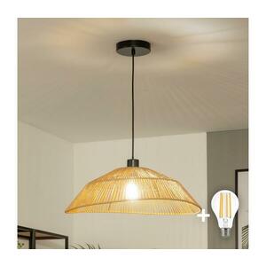 Brilagi - LED csillár zsinóron CERIA BOHO 1xE27/40W/230V átm. 50 cm barna BG3987+EG781097 kép