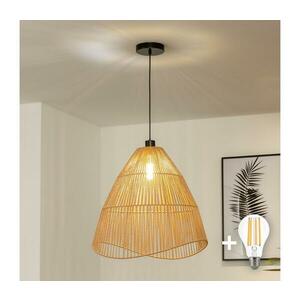 Brilagi - LED csillár zsinóron CERIA BOHO 1xE27/40W/230V átm. 70 cm barna BG3987+EG781103 kép