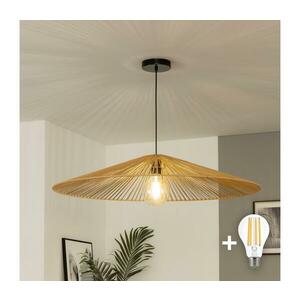 Brilagi - kábeles LED csillár CERIA BOHO 1xE27/40W/230V átmérő 90 cm barna BG3987+EG781109 kép