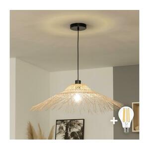 Brilagi - CERIA BOHO LED csillár zsinóron 1xE27/40W/230V átm. 70 cm bambusz BG3987+EG781124 kép