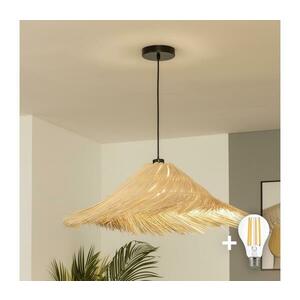 Brilagi - LED csillár kábelen CERIA BOHO 1xE27/40W/230V átm. 100 cm rattan BG3987+EG781137 kép