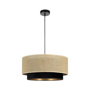 SARTA függőlámpa zsinórral 1xE27/60W/230V fekete/juta H0196 kép