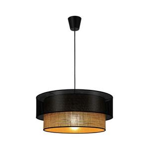 Zsinóros függőlámpa BORHO 1xE27/60W/230V fekete/juta 0252 kép