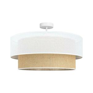 Felületre szerelt BORHO csillár 1xE27/60W/230V fehér/juta 0378 kép