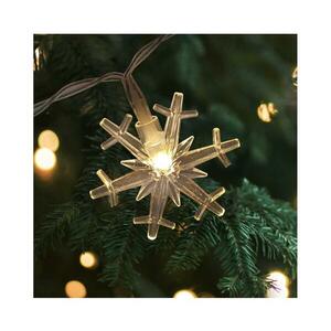 LED karácsonyi kültéri fényfüzér 20xLED/2xAA, 2, 2 m, IP44, meleg fehér, hópelyhekkel 028 0000618 kép