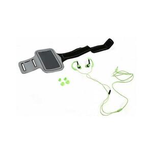 Sport fülhallgató mikrofonnal és karpánt tokkal zöld PM1070G kép