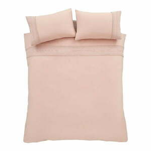 Rózsaszín egyszemélyes ágyneműhuzat 135x200 cm Broderie Anglaise – Catherine Lansfield kép