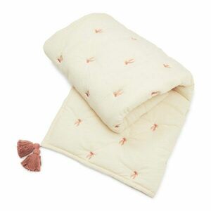 Világossárga-rózsaszín bio pamut steppelt gyerek takaró 90x120 cm Bows – Cam Cam Copenhagen kép