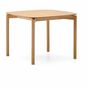 Étkezőasztal kőrisfa dekorral 100x100 cm Indara – Kave Home kép