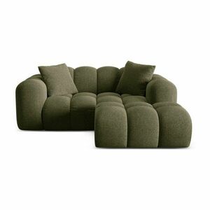 Zöld zsenília sarokkanapé (jobb oldali-heverő résszel) Treno – Cosmopolitan Design kép