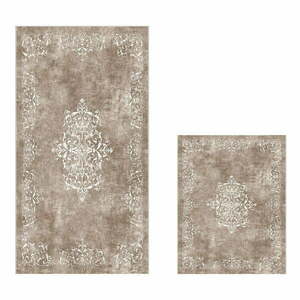 Szürke-szürkésbarna fürdőszobai kilépő szett 2 db-os 60x100 cm – Foutastic kép