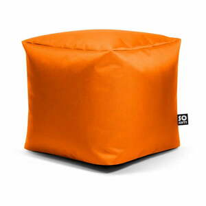 Narancssárga bőrutánzat gyerek babzsákfotel Cube M – So Soft? kép