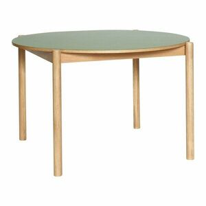 Tölgyfa kerek étkezőasztal ø 115 cm Oblique – Hübsch kép