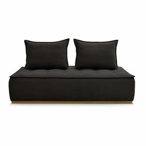 Fekete zsenília kanapé 175 cm Elisa – Bobochic Paris kép