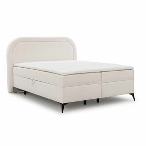 Fehér ágyneműtartós boxspring ágy 140x200 cm Ornes – Ropez kép
