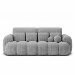 Szürke kordbársony kinyitható kanapé 256 cm Cotonn – ELTAP kép