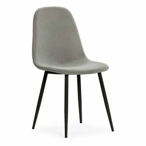 Világosszürke kárpitozott étkezőszék szett 4 db-os Minka – Marckeric kép