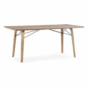 Étkezőasztal tölgyfa dekoros asztallappal 90x180 cm Lujan – MOME kép