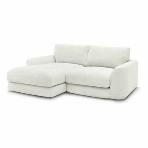 Fehér zsenília sarokkanapé (bal oldali-heverő résszel) Leonore – Bobochic Paris kép
