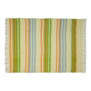 Sárga-zöld gyapjúkeverék takaró 140x200 cm Loom – Hübsch kép