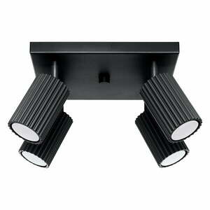 Fekete mennyezeti lámpa 25x25 cm Gleam – Sollux kép