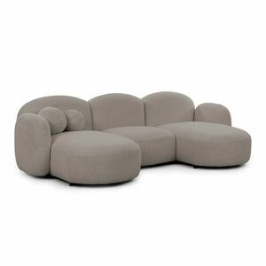 Szürke buklé (U alakú) sarokkanapé Orbit – Ropez kép