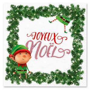 Szalvéta szett 20 db-os 33x33 cm Prankster Elf – Homéa kép