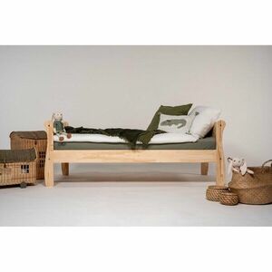 Natúr színű borovi fenyő gyerekágy ágyráccsal 90x180 cm Roma – Adeko kép